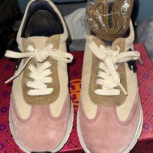Tory Burch Pink and Tan Women's Sneakers